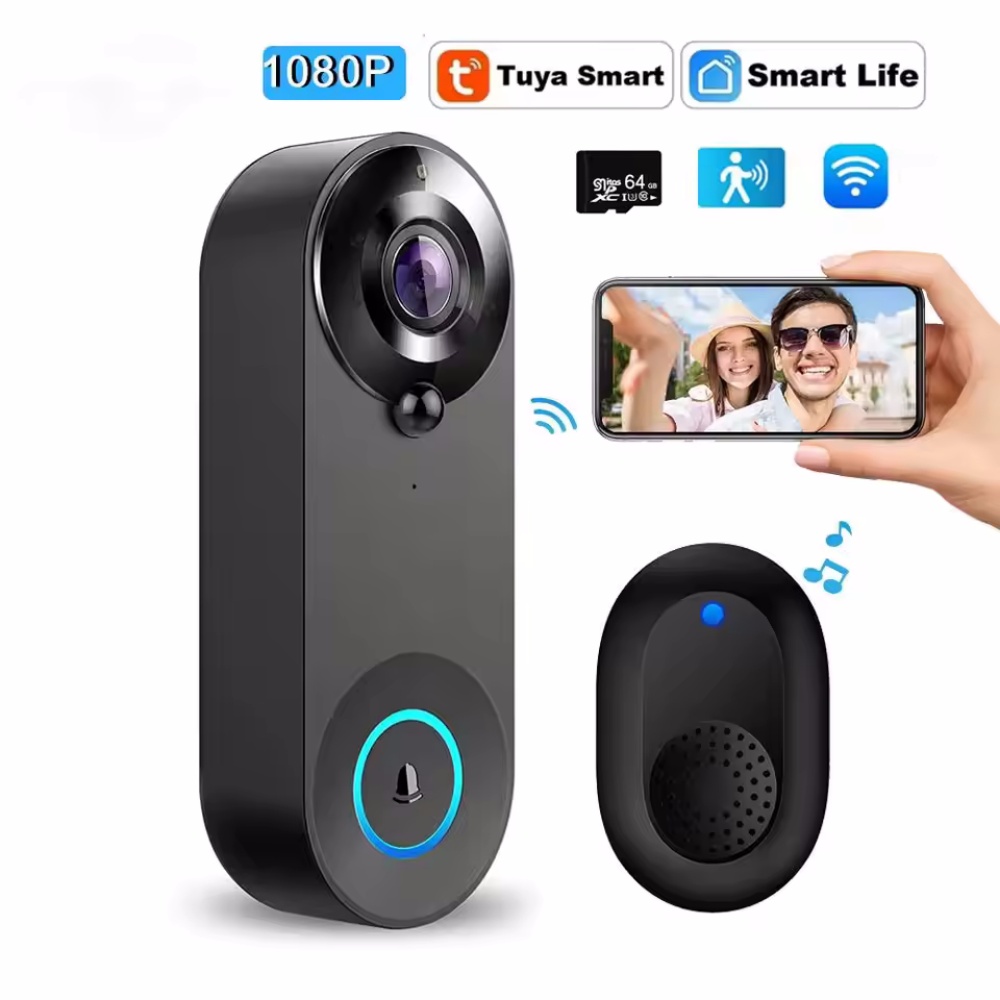 Smart Doorbell Wired - Tuya 1080P Wireless WIFI Campanello Videocitofono