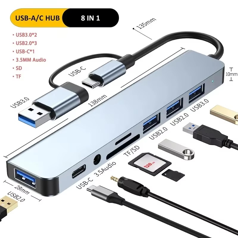 Hub USB Type-C 8 in 1, splitte - Home Assistant Sd recensione e prezzo