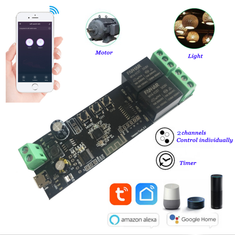 2CH Tuya Wifi Smart Control Bo - Diy Home Automation Controller recensione e prezzo