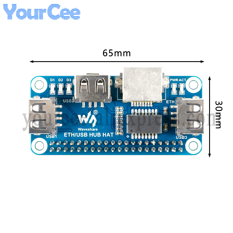 Hub USB HAT con Porta di Rete  - Pi Zero W Board recensione e prezzo